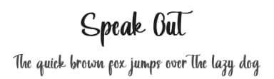 Speak Out by nomlimofont — Script Handwritten Font — thumbnail 1