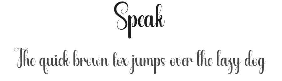 Speak by Andi Moz — Script Handwritten Font