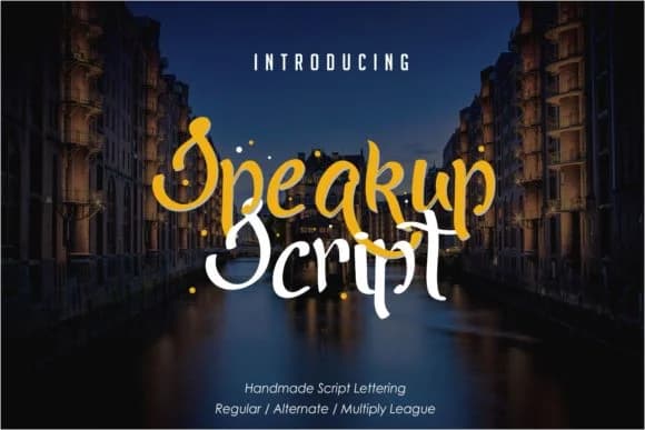 Speakup Script Font by Lettercorner Studio — Script Handwritten Font