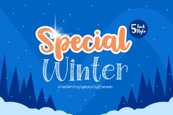 Special Winter Family Font by Khurasan — Script Handwritten Font