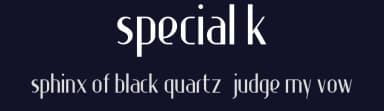 Special K by Salvo Nicolosi — Sans Serif Font — thumbnail 2