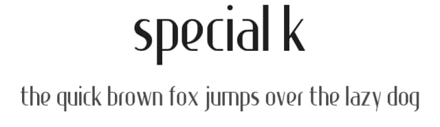 Special K by Salvo Nicolosi — Sans Serif Font