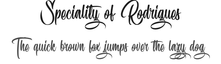 Speciality of Rodrigues by Octotype  | Thomas Boucherie — Script Handwritten Font
