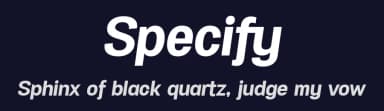 Specify by Måns Grebäck — Sans Serif Font — thumbnail 2