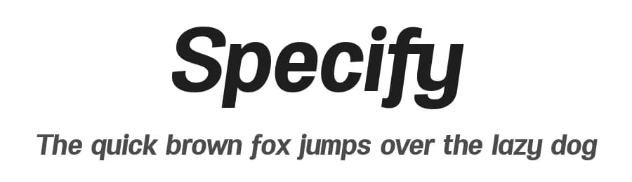 Specify by Måns Grebäck — Sans Serif Font