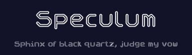 Speculum by D. Keith — Sans Serif Font — thumbnail 2