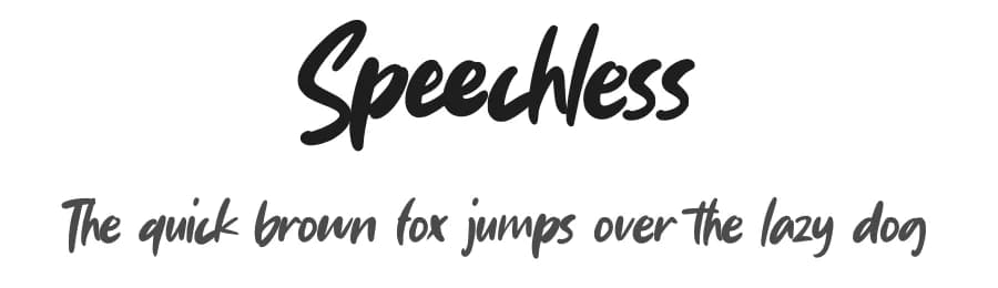 Speechless by Gassstype — Script Handwritten Font