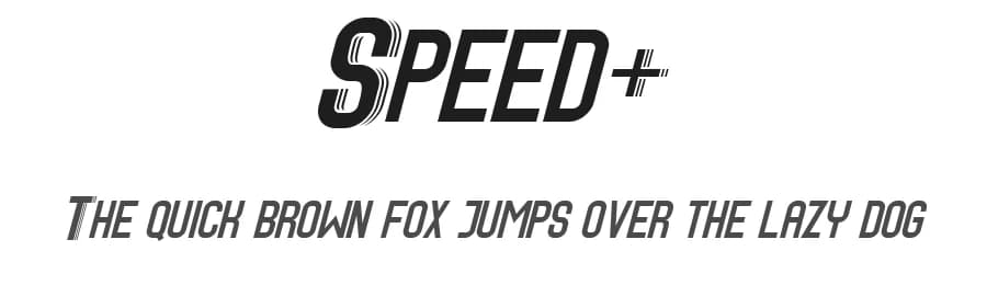 Speed+ by Atrax — Sans Serif Font