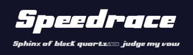 Speedrace by Kong Font — Sans Serif Font — thumbnail 2