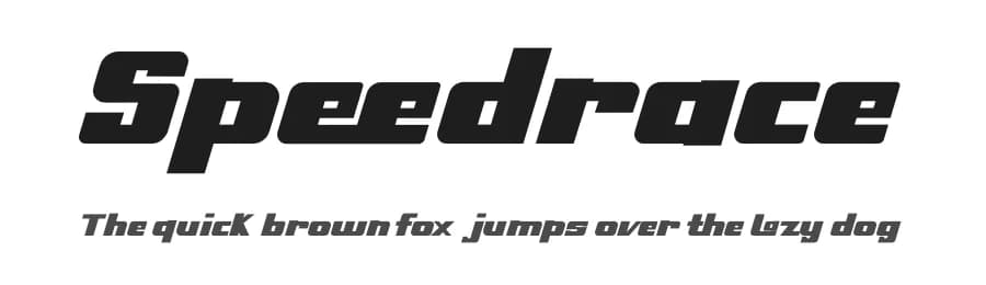 Speedrace by Kong Font — Sans Serif Font