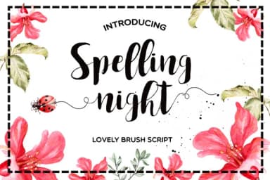 Spelling Night Font by Mellow Design Lab — Script Handwritten Font — thumbnail 1