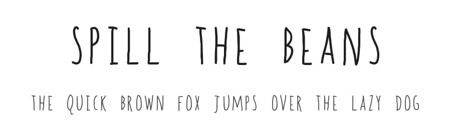 Spill the Beans by Reema Chhabra — Script Handwritten Font