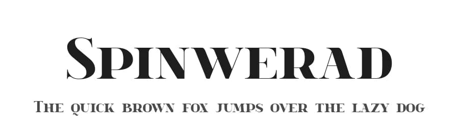 Spinwerad by gluk — Serif Font