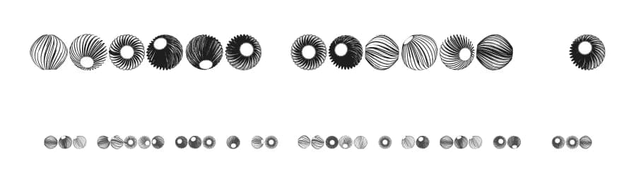 Spiral Object 3D by Vladimir Nikolic — Dingbats Font