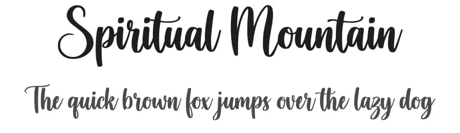 Spiritual Mountain by Cat.B — Script Handwritten Font