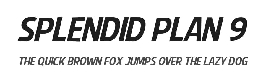 Splendid Plan 9 by Jayvee Enaguas — Sans Serif Font