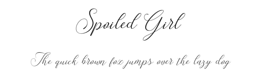 Spoiled Girl by WDfont — Script Handwritten Font