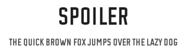 Spoiler by Vladimir Nikolic — Sans Serif Font — thumbnail 1