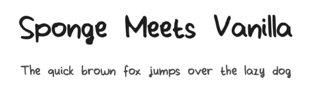Sponge Meets Vanilla by Cindyyo — Script Handwritten Font