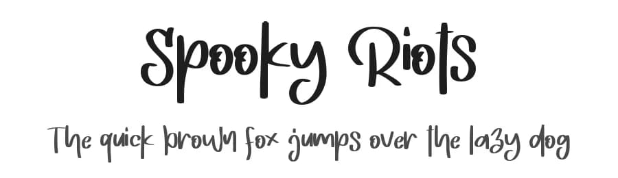 Spooky Riots by Annisa Afni — Script Handwritten Font
