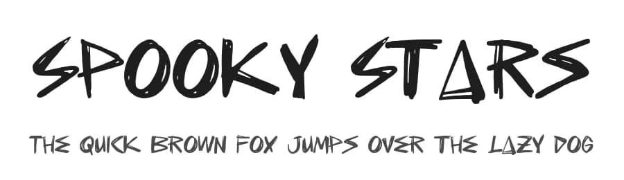 Spooky Stars by Scratch Design — Script Handwritten Font
