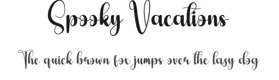 Spooky Vacations by Scratchones — Script Handwritten Font