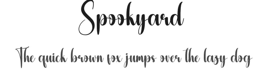 Spookyard by Scratchones — Script Handwritten Font