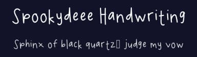 Spookydeee Handwriting by Dee Boyer — Script Handwritten Font — thumbnail 2