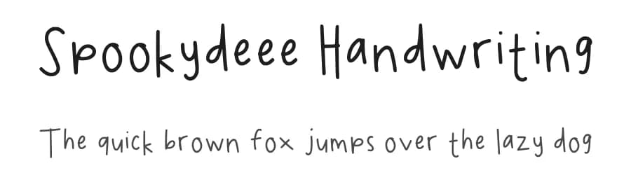 Spookydeee Handwriting by Dee Boyer — Script Handwritten Font