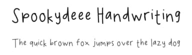 Spookydeee Handwriting by Dee Boyer — Script Handwritten Font — thumbnail 1