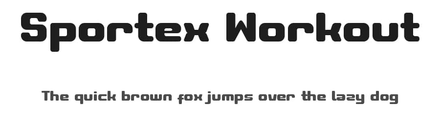 Sportex Workout by Qr Design — Sans Serif Font