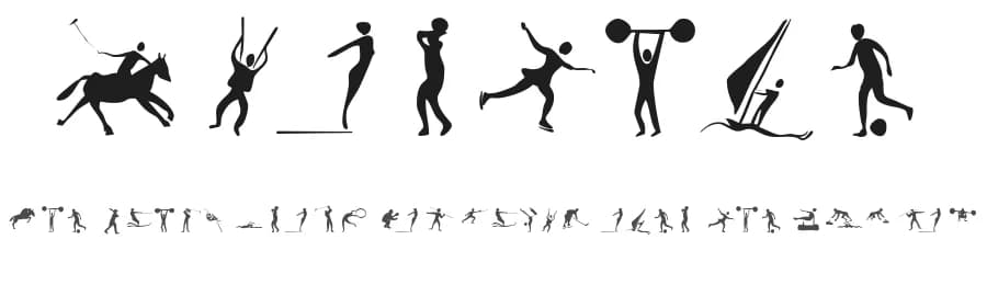 Sportive by Manfred Klein — Dingbats Font