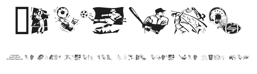 Sportzs by GemFonts / Typotheticals — Dingbats Font