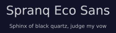 Spranq Eco Sans by Spranq — Sans Serif Font — thumbnail 2