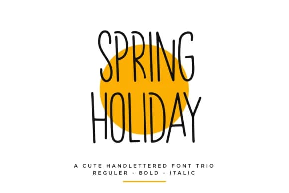 Spring Holiday Font by Kang1993 — Script Handwritten Font