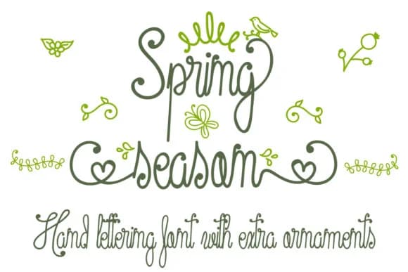 Spring Season Font by Illustrator Guru — Script Handwritten Font