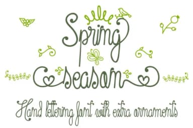 Spring Season Font by Illustrator Guru — Script Handwritten Font — thumbnail 1