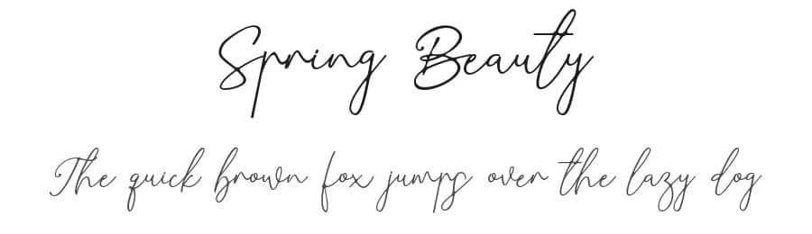 Spring Beauty by Vz Type — Script Handwritten Font