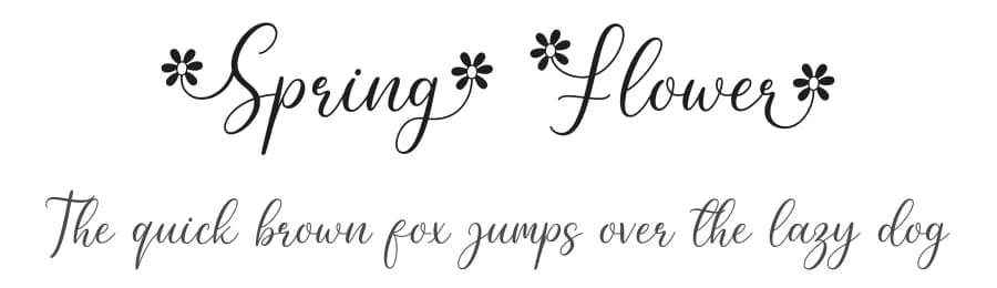 Spring Flower by AV Type — Script Handwritten Font