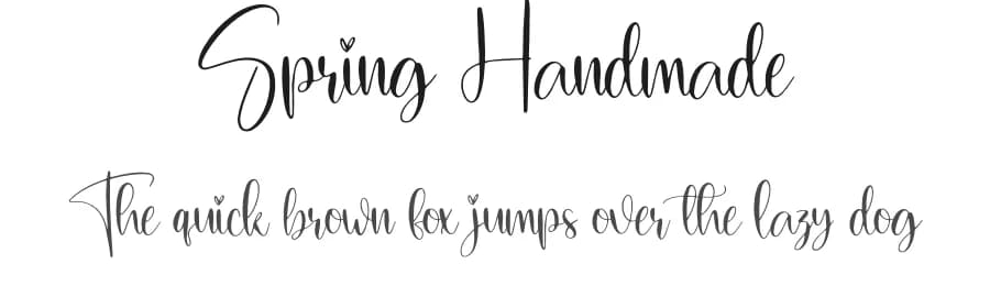 Spring Handmade by Scratchones — Script Handwritten Font