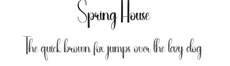 Spring House by Andi Moz — Script Handwritten Font