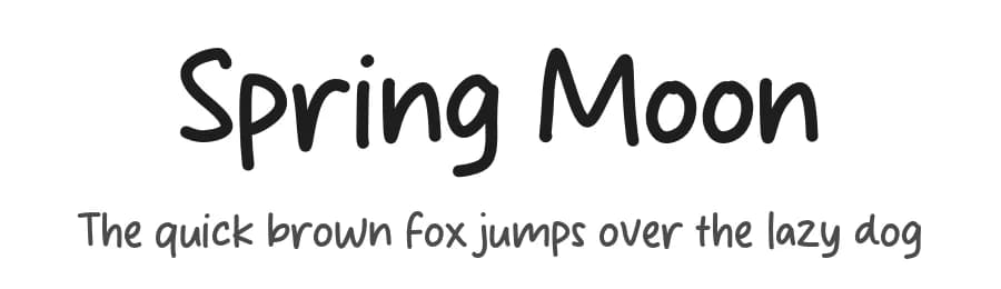 Spring Moon by MJType — Script Handwritten Font