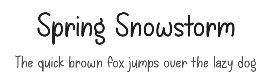 Spring Snowstorm by Misti's Fonts — Script Handwritten Font