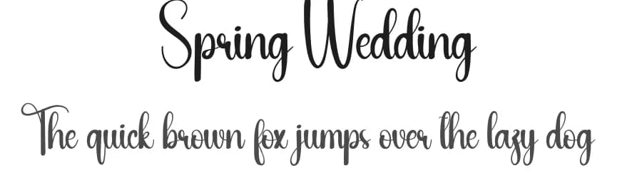 Spring Wedding by Andi Moz — Script Handwritten Font
