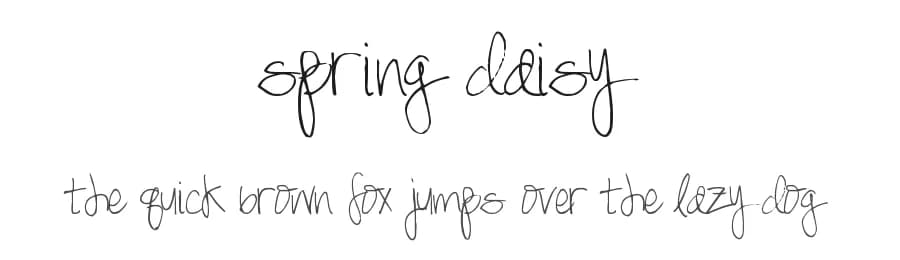Spring Daisy by Xerographer Fonts — Script Handwritten Font