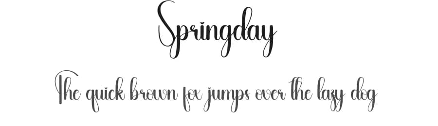 Springday by Andi Moz — Script Handwritten Font