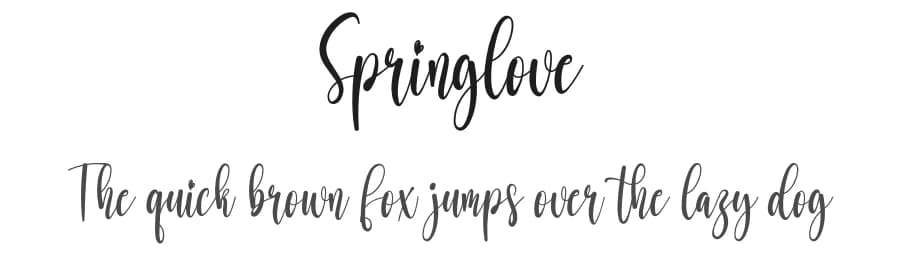 Springlove by creatype designer — Script Handwritten Font