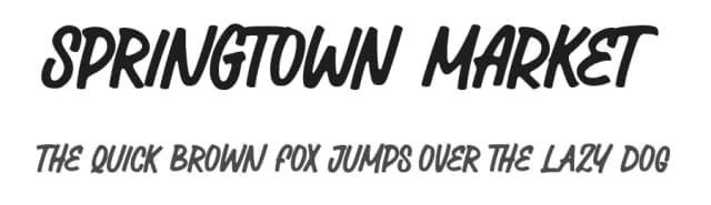 Springtown Market by Måns Grebäck — Script Handwritten Font