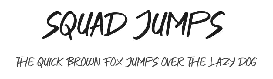 Squad Jumps by AminMario — Script Handwritten Font