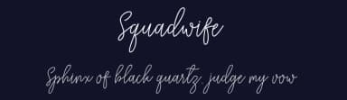 Squadwife by Fadhil Aqsa — Script Handwritten Font — thumbnail 2